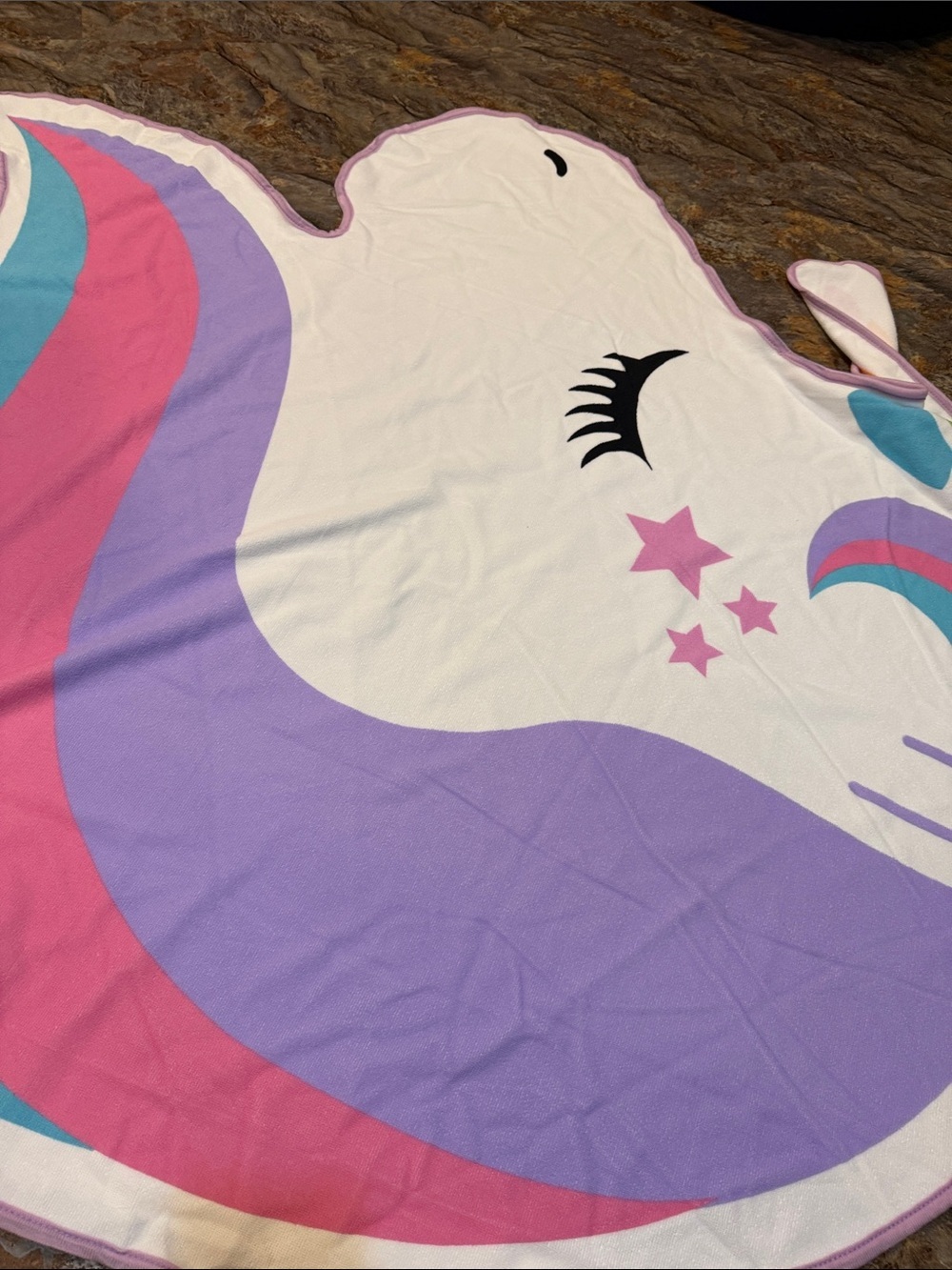 New - Purple Unicorn Beach Towel - Jumbo Selfie-Worthy Design - Picture 8 of 13